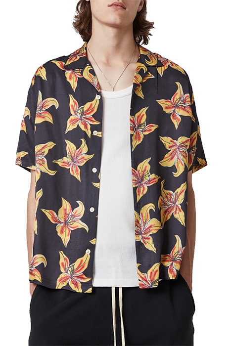 HIBISCUS SS SHIRT JET BLACK 2