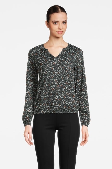 BLOUSE JERSEY LONG SLEEVES ROSEMARY GREEN 1