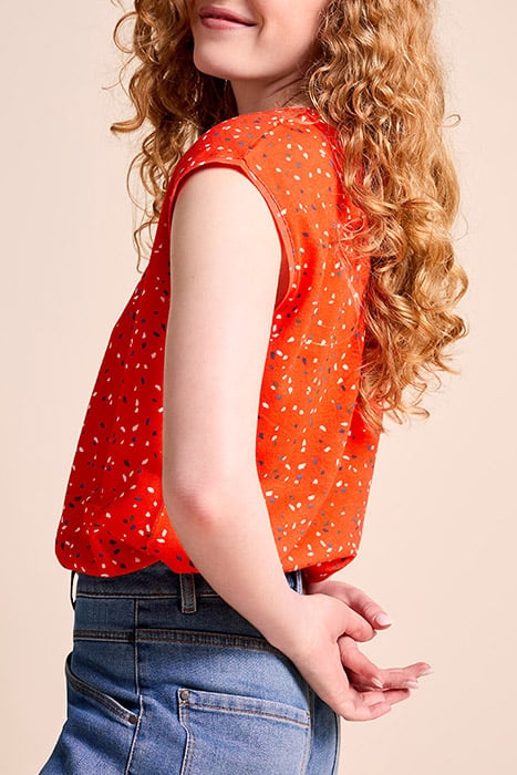 MADAM - CORAL T-SHIRT WITH SPARKLE PRINT 3