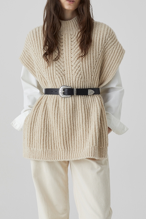 PONCHO TURTLENECK KNITS NUDE 4