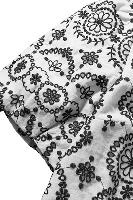 PUFF SLEEVE BUTTON BLOUSE WHT 7