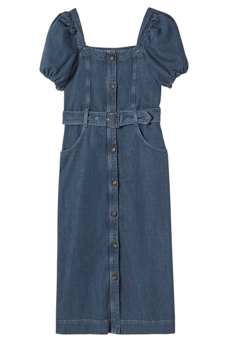 SQUARE NECK DENIM DRESS DDN 6