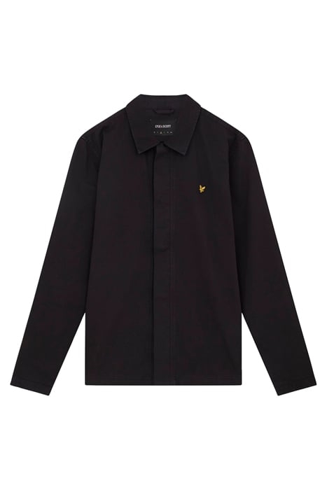 WASHED DRILL OVERSHIRT JET BLACK 5