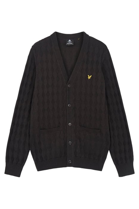 ARGYLE CARDIGAN GUNMETAL 5