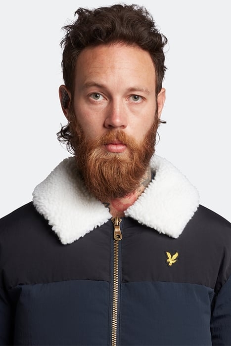 BORG COLLAR PUFFER DARK NAVY 5