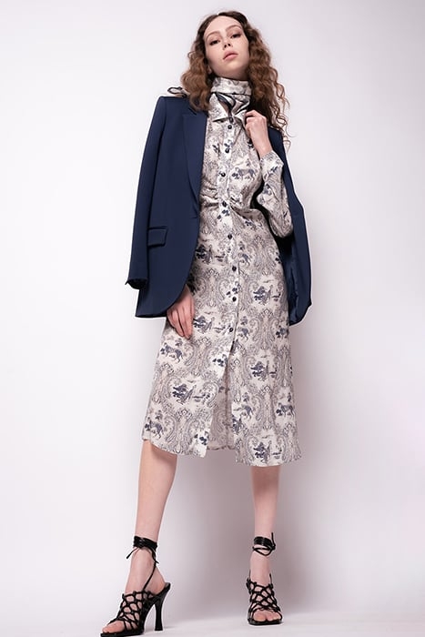 CARBONIA 1 CHEMISIER TWILL ST. ECRU/NAVY 3