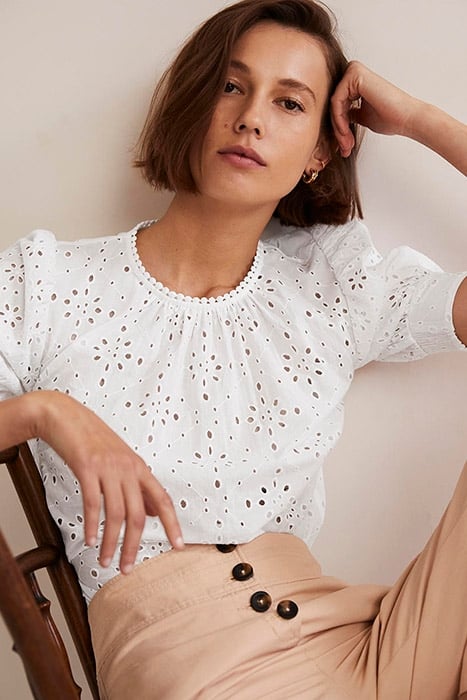 BRODERIE CUT-OUT DETAIL TOP WHT 2