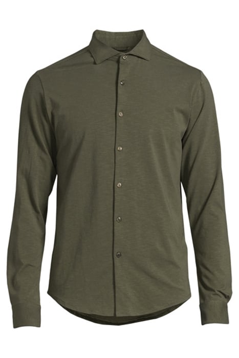 SHIRT FINE SLUB JERSEY DARK ARMY 1