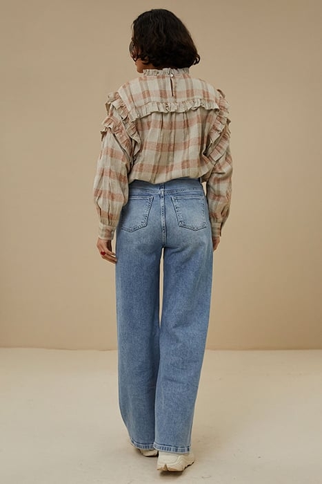 FELINE CHECK BLOUSE BROWN CHECK 3