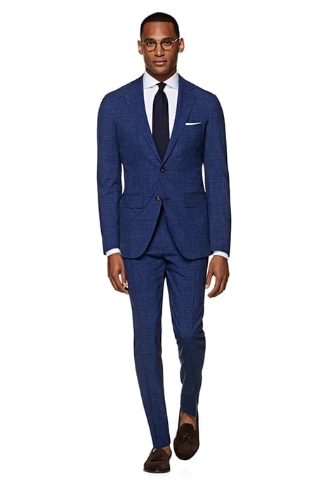 MID BLUE CHECKED HAVANA SUIT 1