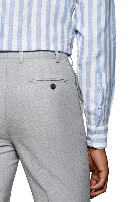 LIGHT BLUE STRIPED SLIM FIT SHIRT 6