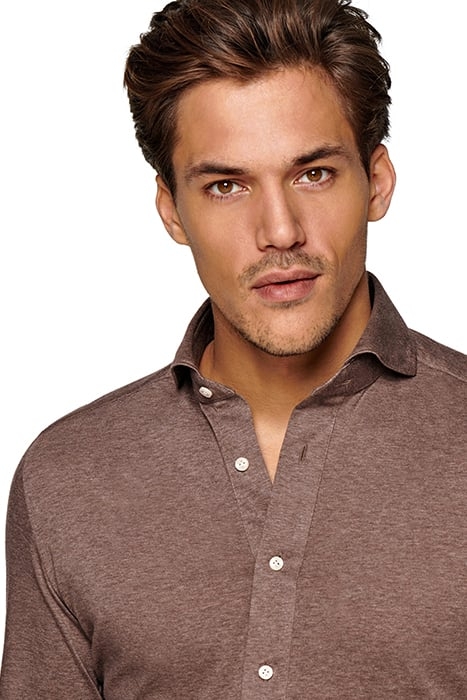 Knitted taupe popover 39 purple line casual ESF knit 6