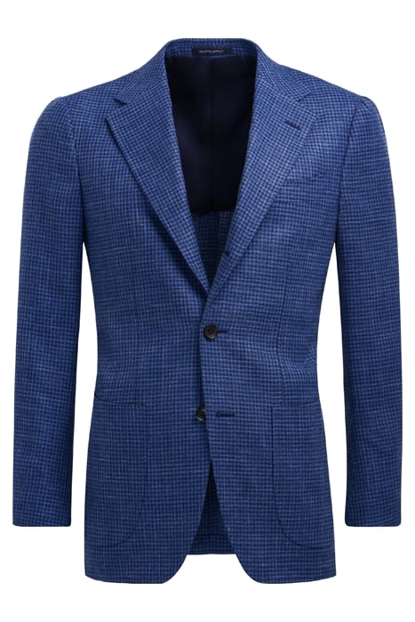 Mid Blue Houndstooth Havana Blazer 2
