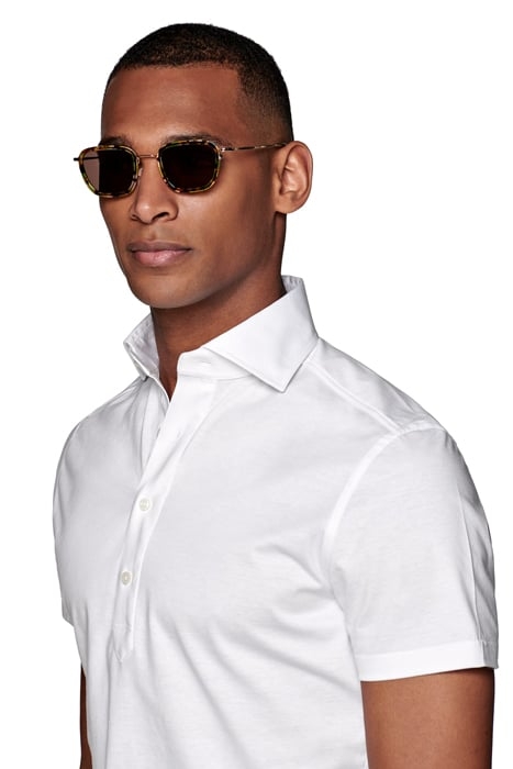 White Jersey Extra Slim Fit Short Sleeve Popover 5