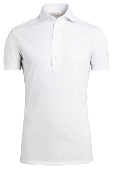 White Jersey Extra Slim Fit Short Sleeve Popover 2