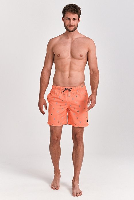 MEN SWIM SHORT OASIS MICRO PEACH NEON ORANGE 3