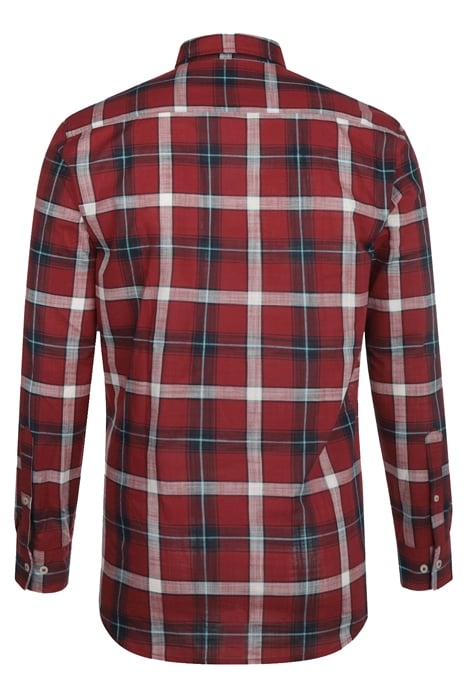COTTON CHECK SHIRT L/S RF DARK RED 2