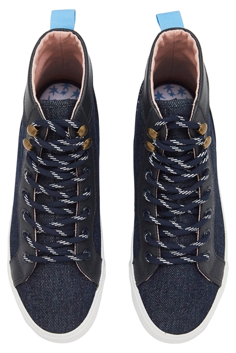 DENIM HIGH TOP TRAINER DARK BLUE 3