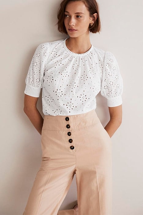 BRODERIE CUT-OUT DETAIL TOP WHT 1