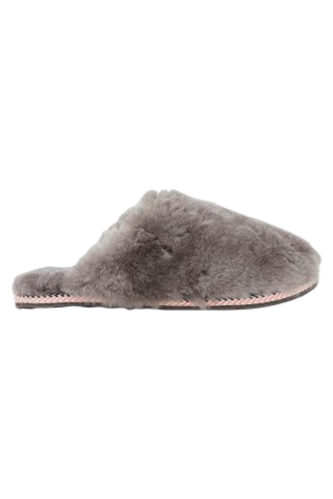 SHEARLING SLIPPER MULE MID GREY 1