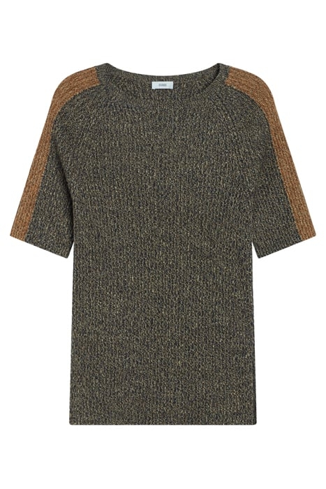 WOMEN CREW NECK SHORT SLEEVE KNITS BLACK 8