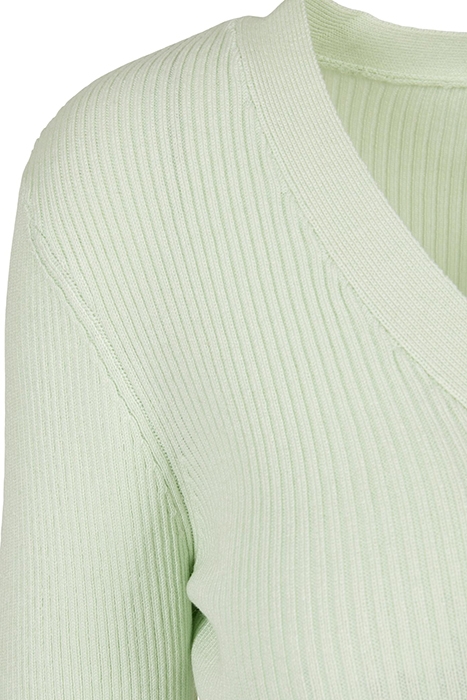 LADIES SHORT RIB KNIT CARDIGAN LIGHTMINT 7