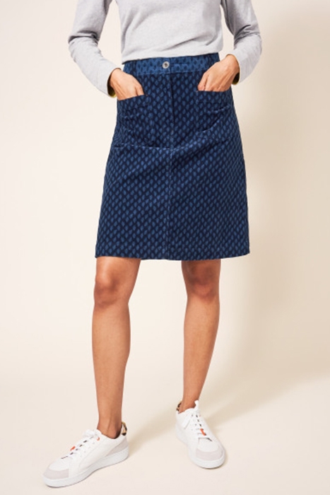 MELODY  CORD SKIRT BLUE 2