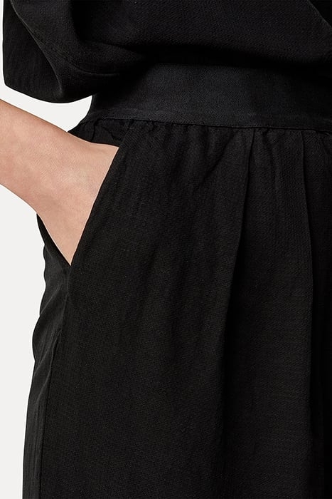 VISCOSE/LINEN MICROSTRUCTURE TULIP SKIRT NERO 5