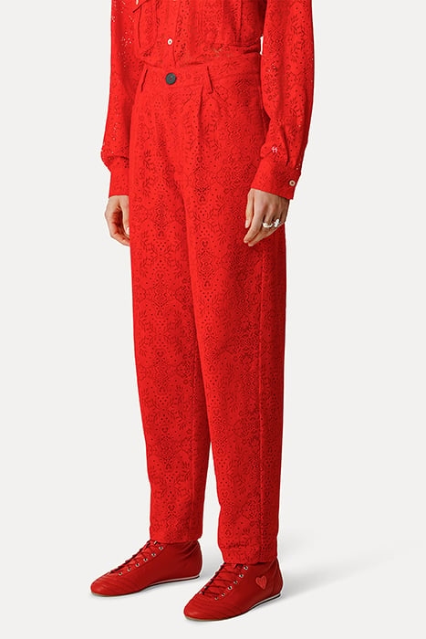 JACQUARD LACE 5 POCKETS PANTS LIPS 2