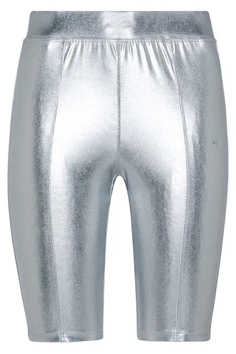 LAMINATED STRETCH SLIM FIT SHORTS SILVER 1