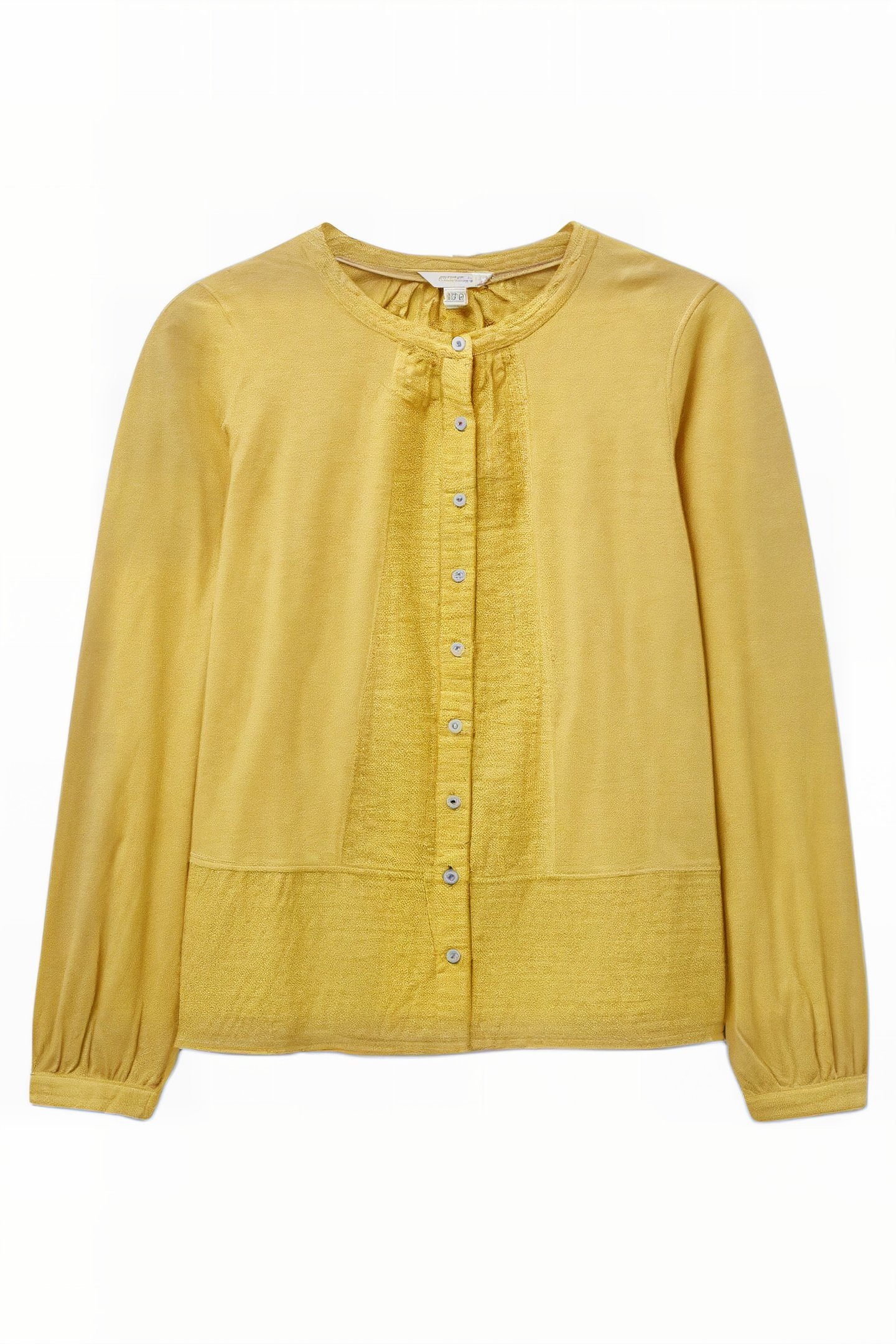 WOODLAND BUTTON THROUGH TOP MID YELLOW 1