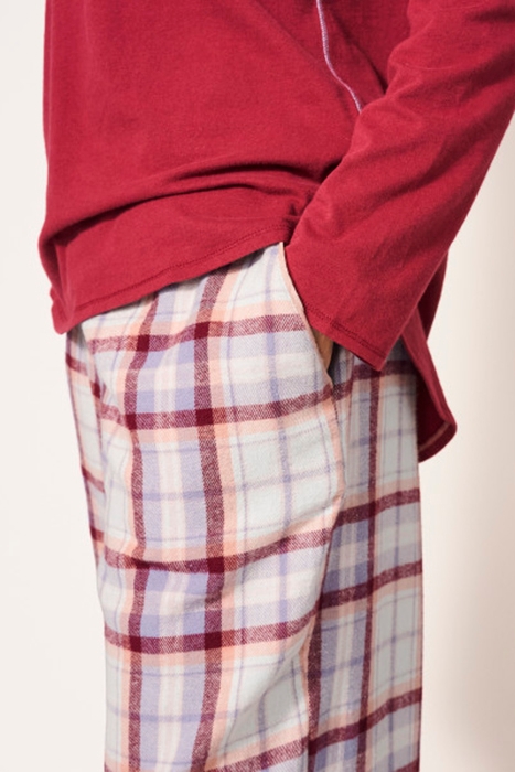 NINA ORGANIC BRUSHED PJ BOTTOM PINK MULTI 4