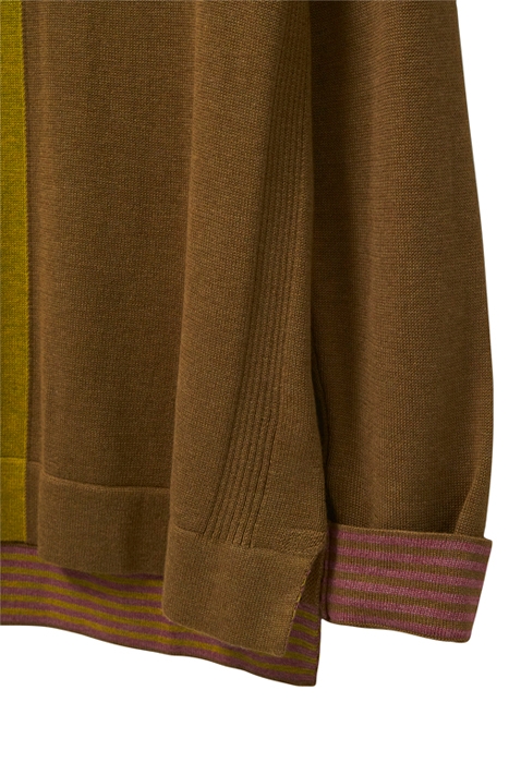 OLIVIA COL-BLOCK STRIPE JUMPER CHARTREUSE 5