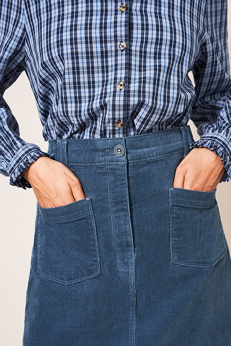 MELODY  CORD SKIRT  BLUE 3