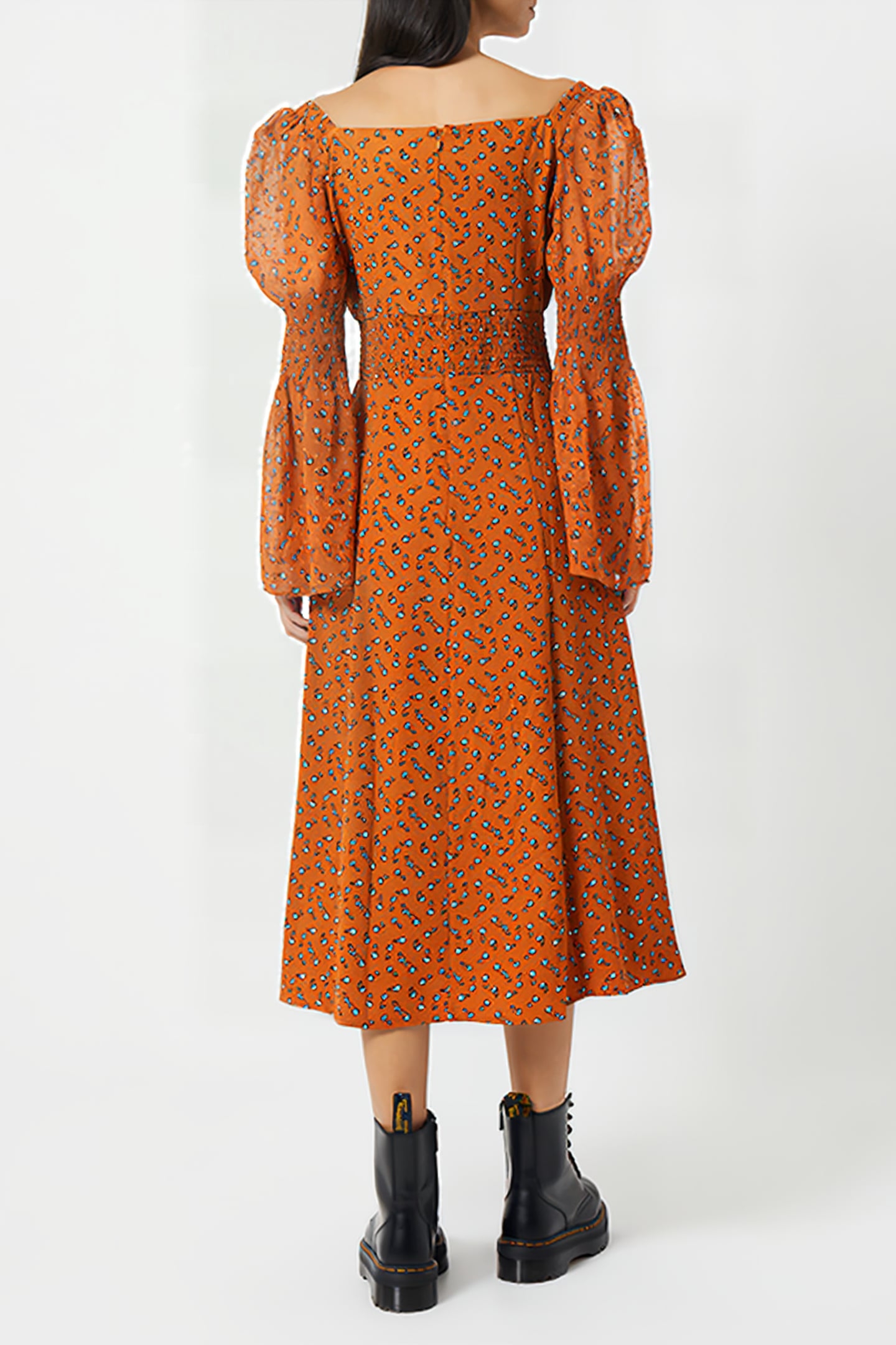 FRANCINE CALLIE DP SMCK MIDDRS LEATHER BROWN MULTI 3