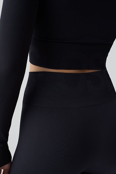 WOMEN CROPPED RAGLAN LONGSLEEVE T-SHIRTS BLACK 6