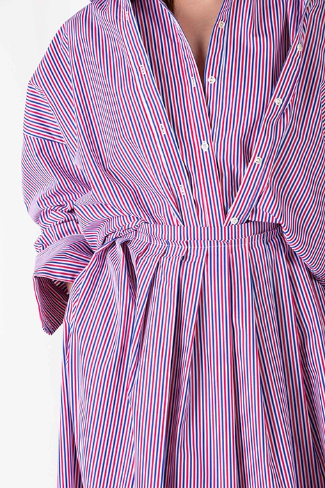 DOUBLE STRIPE SKIRT CORAL WHITE 4