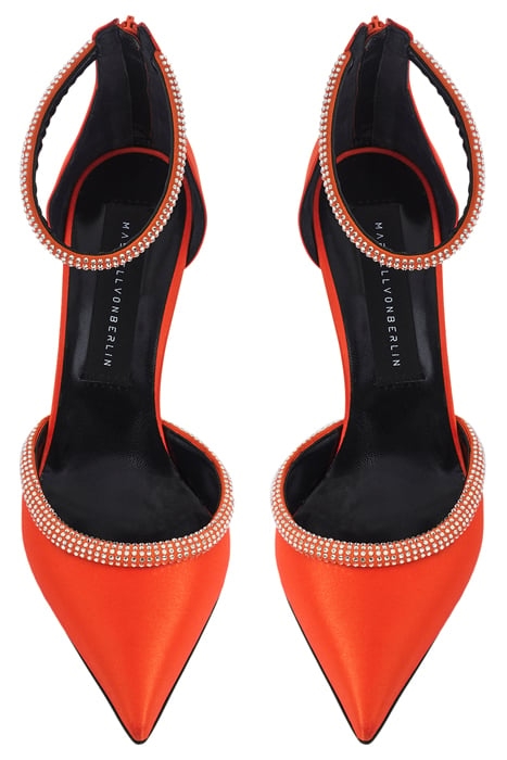EMBELLISHED ANKLE-STRAP PUMPS FLAME 3