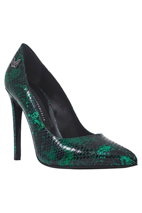 ICON LOGO PUMPS SNAKE PRINT GREEN 2