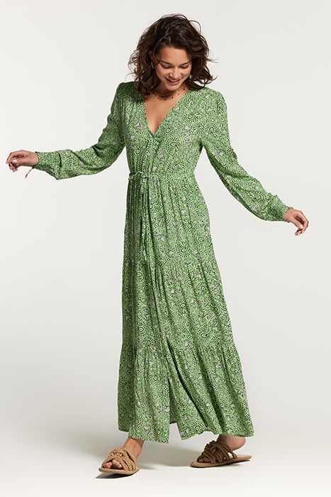 AZORES DRESS POOLSIDE PAISLEY KELLY GREEN 4