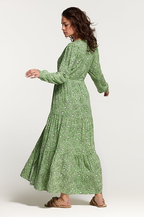 AZORES DRESS POOLSIDE PAISLEY KELLY GREEN 2