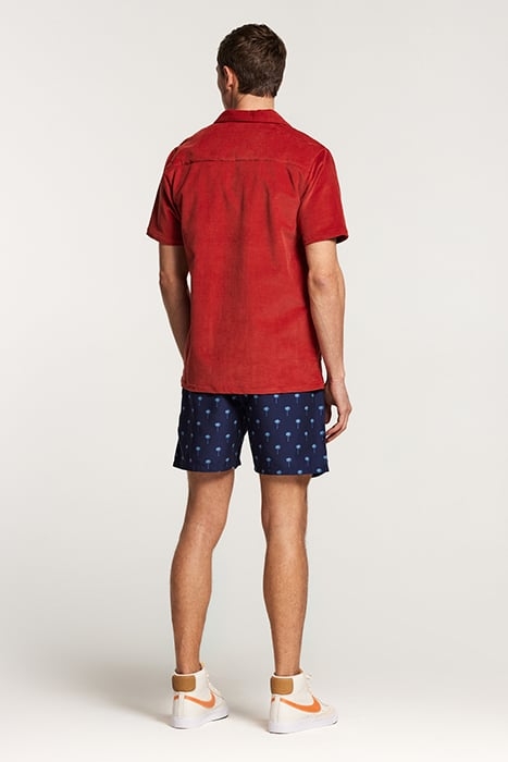 DAVE CORD SHORTSLEEVE SHIRT TANDORI SPICE BROWN 5