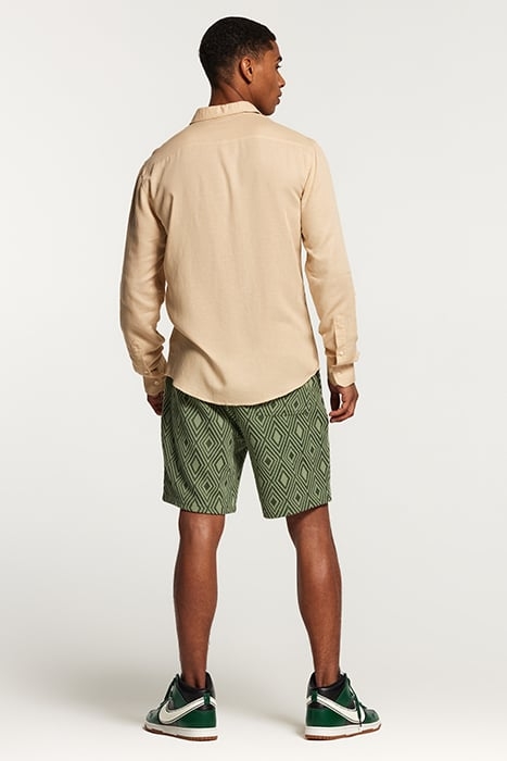 LUCAS LINEN SHIRT WARM SAND BEIGE 5