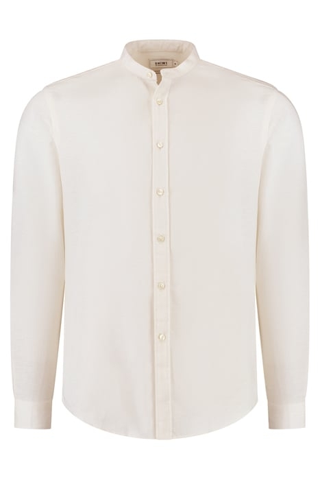 LEON LINEN SHIRT JET STREAM WHITE 1