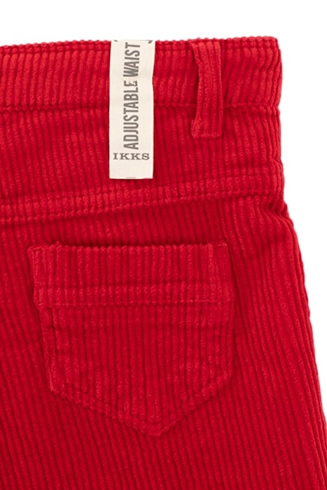 GIRLS’ LIGHT RED CORDUROY SHORTS RED 4