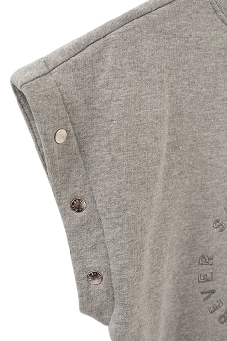 GIRLS’ GREY SWEATSHIRT DRESS + DETACHABLE SLEEVES GREY 6