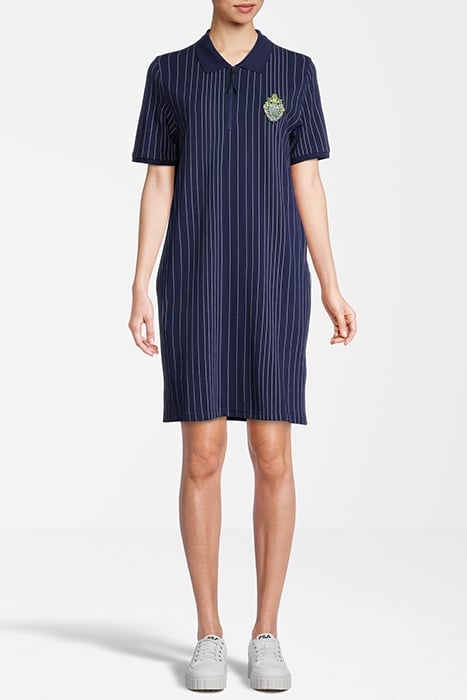 TREPLIN STRIPED POLO DRESS MEDIEVAL BLUE/ANTIQUE WHITE IRREG 4