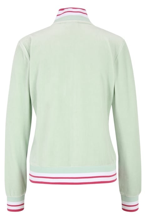 ZABIZ TRACK JACKET SILT GREEN-BRIGHT WHITE 2
