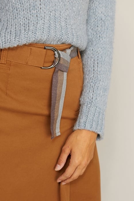 HIGH WAIST SKIRT FANCY BELT BROWN 5