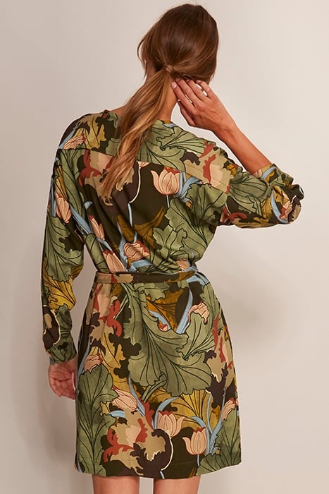 DRESS LS FANCY TOPPART GREEN 3